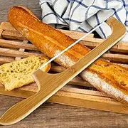 Bread Bow Cutter for Right or Left-Handed Use 15.7 Inches Stainless Steel Sourdough Bread Slicer with Wood Handle Sourdough Slicer Knife Portable Bread Cutting Tool for Homemade Bagels Bread
