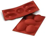 5-Cavity Silicone Terracotta Baking Food Mold for Half Egg Shapes