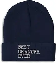 [Speedy Pros] Beanies for Men Best Grandpa Ever Aembroidery Humor Winter Hats Women Skull Cap