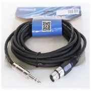 15ft XLR 3-Pin Female Shielded Cable to 1/4" Mono Plug Microphone DJ Cable Cord