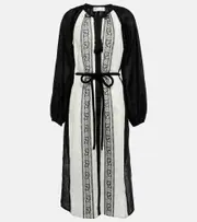 [Tory Burch] Tory Burch Embroidered linen kaftan AU 10 multicoloured
