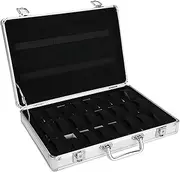 SustVita Aluminum Alloy Watch Organizer, 32 Grids Watch Storage Box Display Case for Collectors