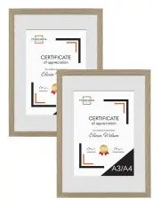 [Studio Nova] Premium Natural Picture Photo Frame A3 to A4 Set of 2 in Oak