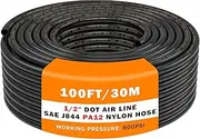 CheeMuii 100 FT 1/2 Pneumatic Tubing 1/2" PA12 Nylon DOT Air Line SAE J844 DOT Air Hose 30.5 Meter 1/2 Inch OD Pneumatic Air Tubing Pipe Hose Line