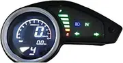 Universal Digital Motorcycle Odometer LCD Meter Speedometer Tachometer Gauges with Night Light Motorcycle Trip Meter