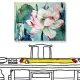 【24mama 掛畫】單聯式 油畫布 花朵 蓮花 無框畫-40x30cm(蓮花)