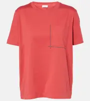 [Brunello Cucinelli] Brunello Cucinelli Cotton jersey T-shirt AU 14 red