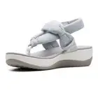 Clarks Cloudstepper Arla Nicole Grey Nicole Sandal Arch Support $90 New