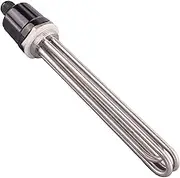 DERNORD 220V 6000W 1-1/2 Inch Heating Element 3U Type Electrical Brewing Water Heater BSP Thread Stainless Steel Flange