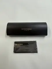 Oliver Peoples Glasses Case Dark Brown New With Cleaning Cloth