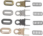 DOITOOL 4PCS Mortise Bag Lock Durable Handbag Clutch Lock for Purses Suitcases and Fashion Bags Stylish Accessory Color Replacement