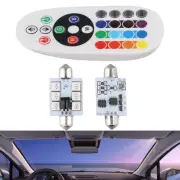 Energy saving 2PCS RGB LED Festoon MapDome Interior 16Colors Light Bulbs