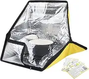Energy Wise Premium Solar Oven - Portable Outdoor Cooker & Camping Oven, Reinforced & Foldable With Support Rods, Carry Bag & Full Guide on Outdoor Cooking With Beginner Recipes