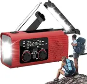Solar Power Radio - Portable AM/FM/NOAA Wind up Radio - Radios Radio Flashlight 3 Way Charging Survival Radio for Travel Long Road Trips Camping Hiking
