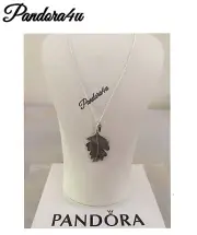 PANDORA NECKLACE OAK LEAF NECKLACE Pendant With Pandora’s Hinged Box