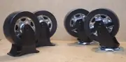 4" x 2" Swivel Caster Wheels with Brakes - NEW & Ships FREE