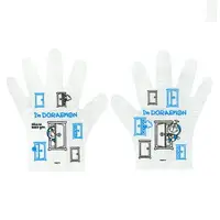 在飛比找樂天市場購物網優惠-小禮堂 哆啦A夢 拋棄式手套 透明手套 塑膠手套 手扒雞手套
