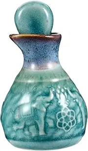 Ipetboom Elegant Ceramic Perfume Bottle Essential Oil Bottle Dropper Leakproof Perfume Atomizer for Oil Fragrance