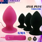 Large Vibrating Anal Plug Dildo Vibrator Wearable Butt Plug Unisex Adult Sex Toy