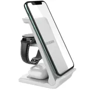 Urban Travel S 3-in-1 Foldable Wireless Smartphone Charger Dock (White)