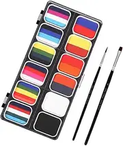 Diy Face Body Painting Palette 12 Assorted Colors Non-toxic Safe for Boys and Girls Adults Halloween Festivals and