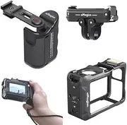 [Coyktonty] Camera Grip Holder Set (Camera Grip/Cage/Adapter) for Insta360 Ace Pro2/Ace Pro/GoPro Hero 13 12 11 10 9/DJI Action 5 Pro/4 3 with Shutter Button (for Action 5 Pro/4 3)