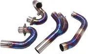 daili store Slip On Motorcycle Front Connect Tube Head Link Pipe Titanium Alloy Exhaust System Compatible With Ducati Compatible With MONSTER 797 2017-2020