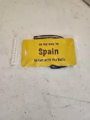 Inventive Travelware Yellow Luggage Tag" On My Way To Spain.." box 202