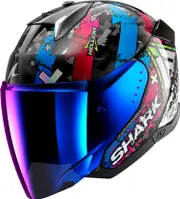 Shark Skwal i3 Jet Hellcat, open face helmet , color: Black/Violet/Blue , size: L