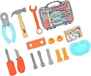 ORFOFE 1Set Tool Set Tool Kit with Tool Box Educational for Pretend Play Repair Safe Material Fun Learning for Boys Ages
