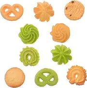Kisangel 10 Pack Simulated Biscuits Artificial Cookie Model for Decor Realistic Fake Dessert Props