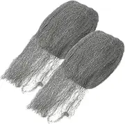 2 Pack Reusable Steel Wool Pads Coarse Wool Fabric for Cleaning Polishing Wood Metal Glass Tiles
