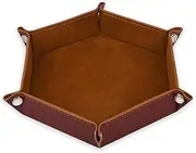 Dice Holder Leather DND Dice Case Foldable Dice Tray Dungeons and Dragons Storage Tray for Tabletop Game