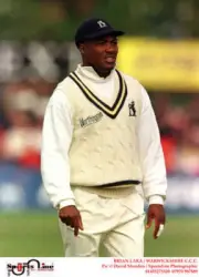 Brian Lara Warwickshire CCC Old Player Cricket Photo 2