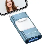 USB Flash Drive Memory stick For iPhone iPad 256 GB | 4-1 multifunctional usb