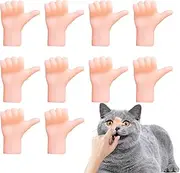 Tiny Finger Hands - 10X Miniature Finger Puppets for Cats,Realistic Gag Toy, Favors for Pretend Show Comedy Prank Birthday Celebration
