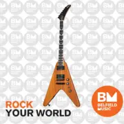 Gibson Dave Mustaine Signature Flying V EXP Electric Guitar Antique Natural Case