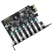 Pcie To 7 Port Usb Superspeed USB 3.0 PCI-E Express Expansion Adapter Hub Card