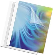 Fellowes Thermal Binding System PVC Cover, 8.5 Inch x 11 Inch, Holds 30 Pages, Clear, 10 per Pack (52220)