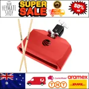 Jam Drum Block Latin Percussion, Red Plastic with Mount Bracket & Maple Sticks