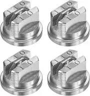 uxcell 4-Pack Flat Fan Spray Tip, 110 Degree Stainless Steel Sprayer Nozzle Tips, 2mm Orifice for Agriculture Drones Sprayer Nozzles/Garden Irrigation Nozzle/Cooling Sprayer [Silver]