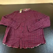 Buffalo David Bitton Reversible Plaid Button Up Shirt Casual Red Blue Mens XXL