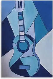 Pablo Picasso《Blue Guitar》Poster Pablo Picasso Canvas Wall Art Pablo Picasso Prints Vinatge Painting for Home Decor Picture 40x60cm NO Frame