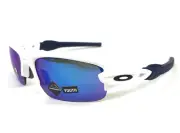 Oakley Kids Sunglasses Flak XXS OJ9008-0758 Matte White w Prizm Sapphire Lenses
