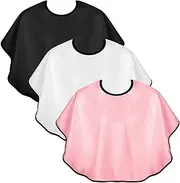 KALIONE 3 Pcs Makeup Capes for Clients Beauty Salon Makeup Bibs Shorty Smock for Clients