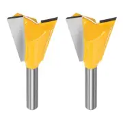 2pcs Dovetail Router Bit 1" Diameter 1/4" Shank Dovetail Joint Drill Bit