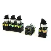 10A 600V Latching 4 Terminal 3 Position DPST 2N/O Rotary Selector Switch 5 PCS