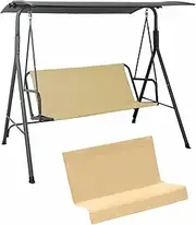 2/3 Seater Patio Swing Cover Chair Bench Replacement Covers Waterproof Heavy Duty 600D Oxford Cloth Swing Seat Cover,Swing Cushion Covers, for Patio Garden Swing (Swing not Included)~/