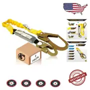 Heavy-Duty External Shock Absorber Lanyard 6ft - ANSI Certified for Construction