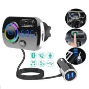 Hands-free wireless Bluetooth 5.0 FM transmitter Car MP3 player USB charger